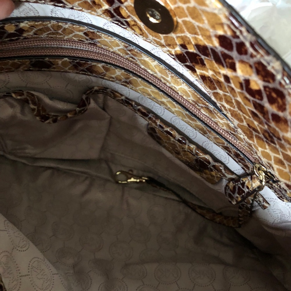 Michael Kors Medium Harper Python-Embossed Tote - image 4